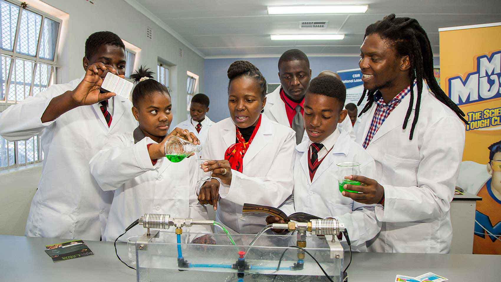 Mr Muscle Science Lab SC Johnson’s corporate philanthropy program provides science lab and equipment for students.