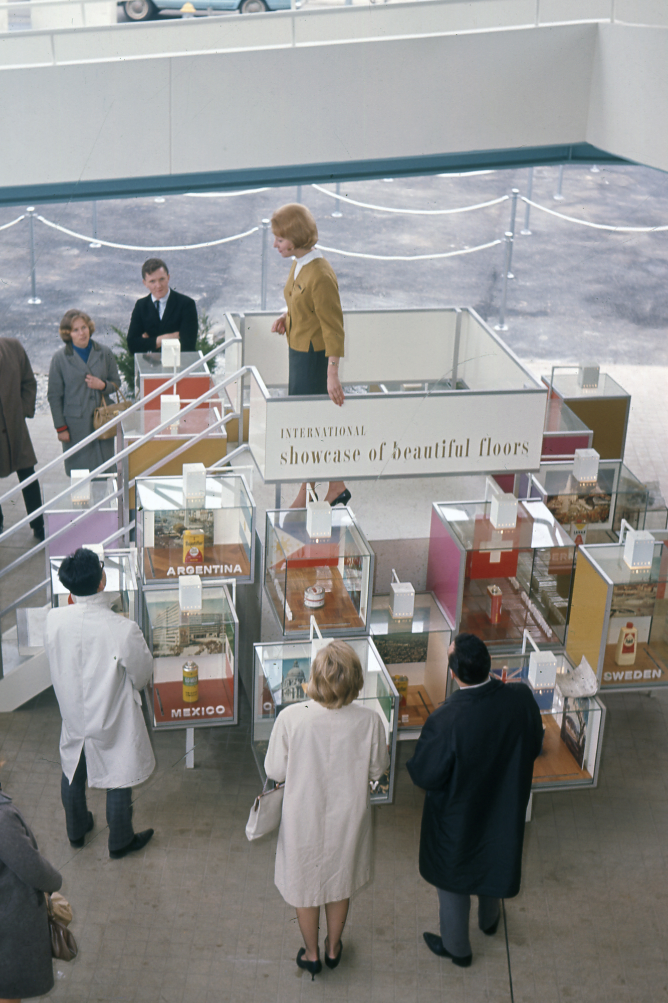 World's Fair Floor Showcase SC Johnson’s 1964 World’s Fair exhibit showing Johnson Wax products from around the globe