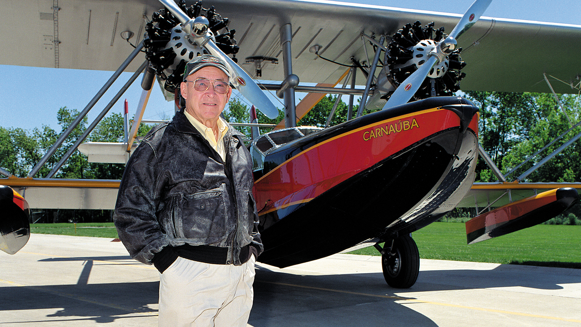 Sam Johnson with Carnauba Plane Sam Johnson with Carnauba Amphibian Plane